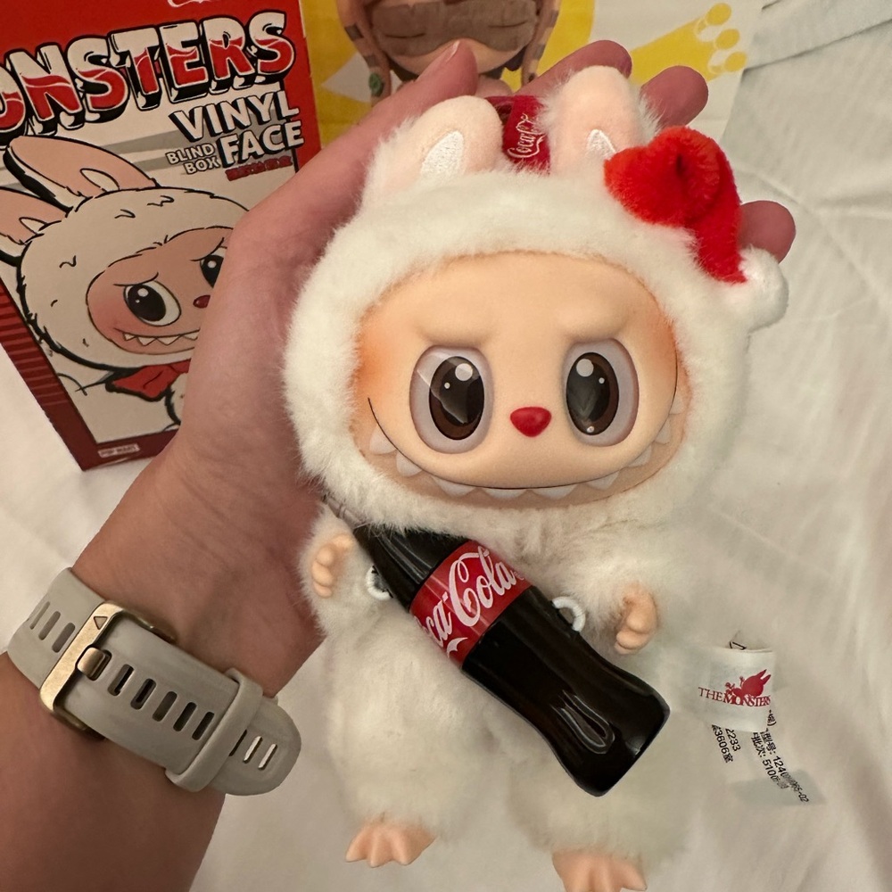 Coca Cola authentic Labubu Plush pendant surprise shake